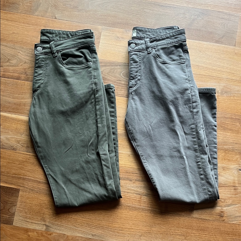 Bundle Of Two 32x32 “Russell Slim Straight” Green And Gray Pants By Dl1961
